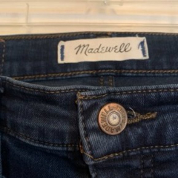 MADEWELL women's 10" high rise high waisted slim skinny dark denim jeans SIZE 28 - Picture 6 of 10